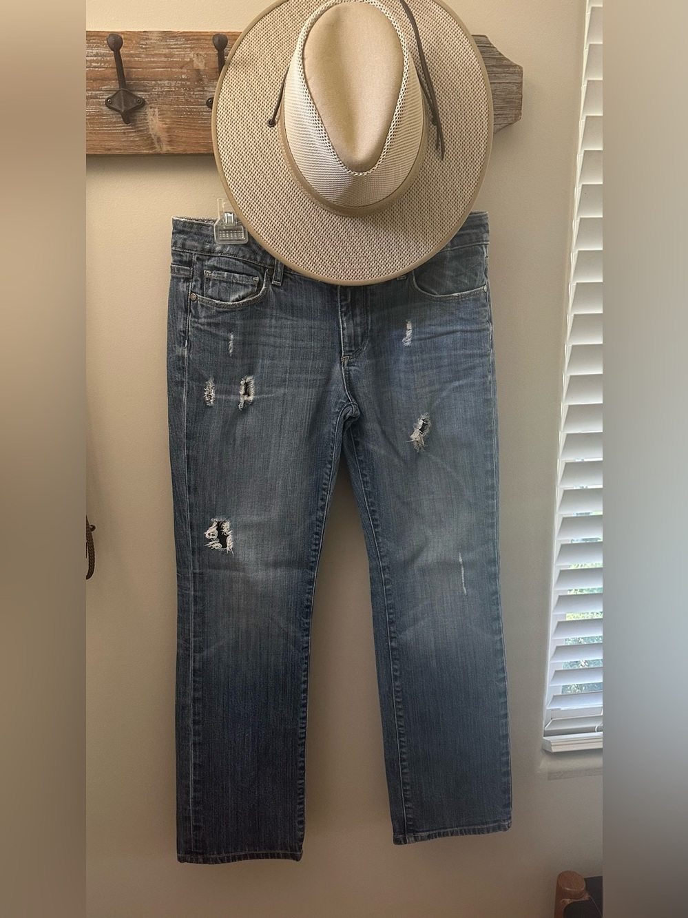 Women’s Paige Distressed Premium Denim- Classic Fit  Size 28